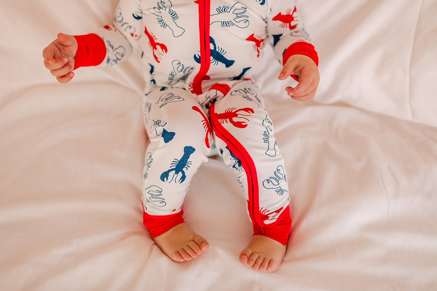 4th Of July Lobster Zippy Romper