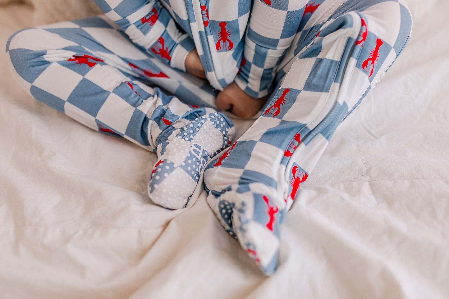 Kenny - Checkered Lobster Footie Pajamas