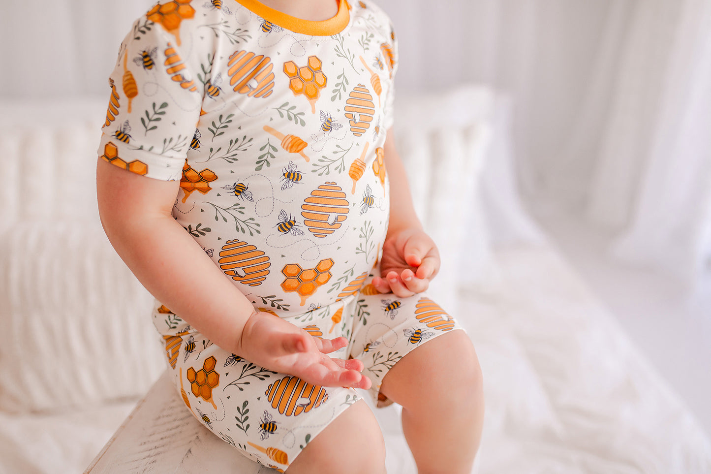 Yellow Bee - Two Piece Pajama Set