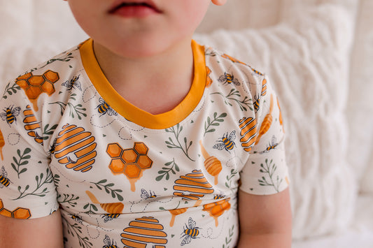 Yellow Bee - Two Piece Pajama Set