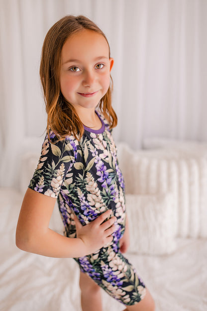Camille - Dark Lupines Two Piece Pajama Set