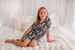 Camille - Dark Lupines Two Piece Pajama Set