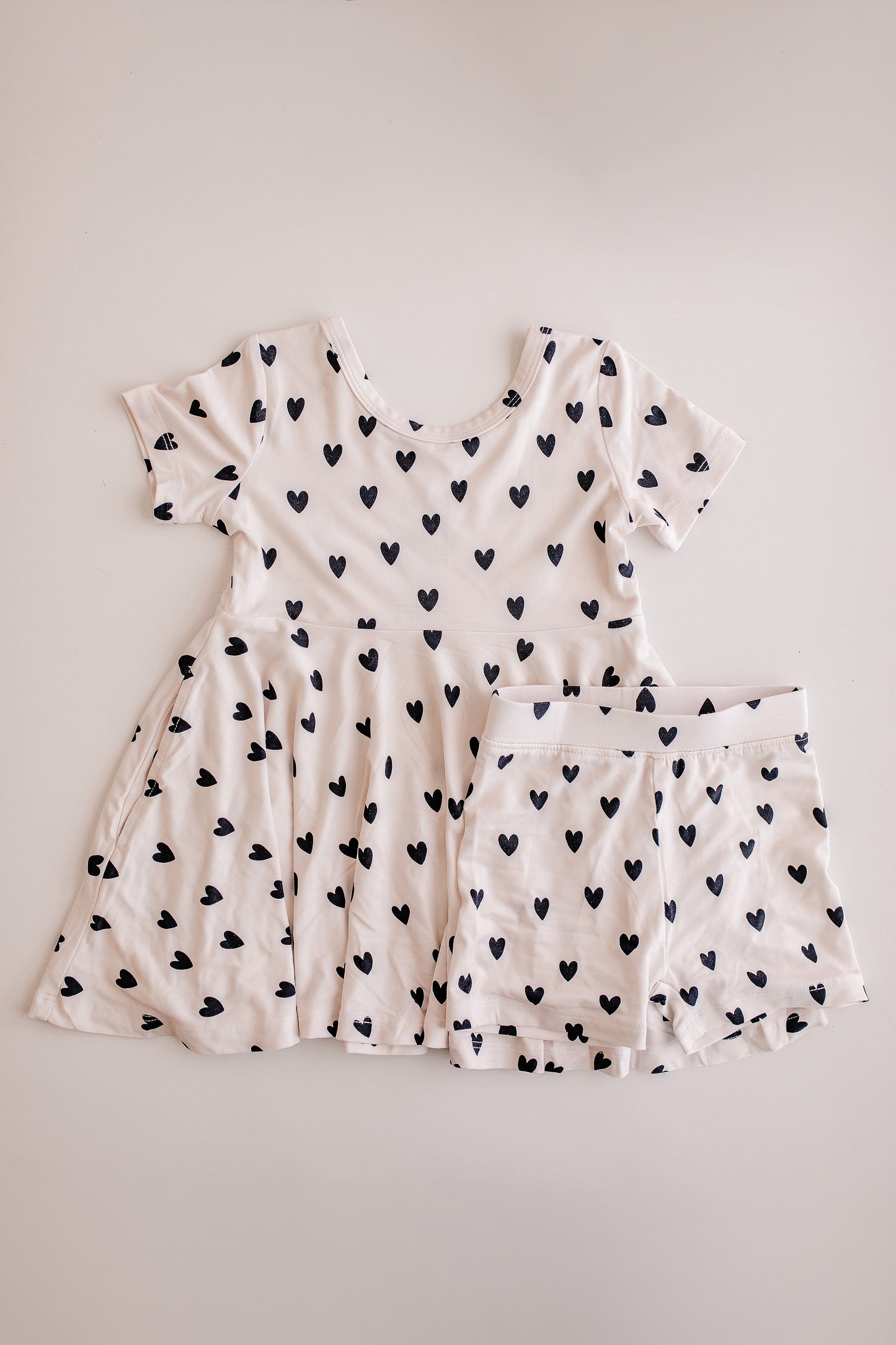 Black Hearts Twirl Dress