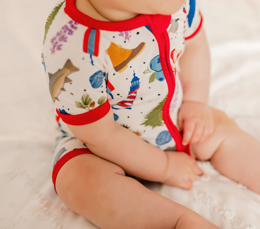 Zane Short Sleeve Zippy Romper