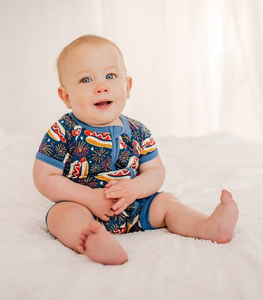 Greyson Short Sleeve Zippy Romper
