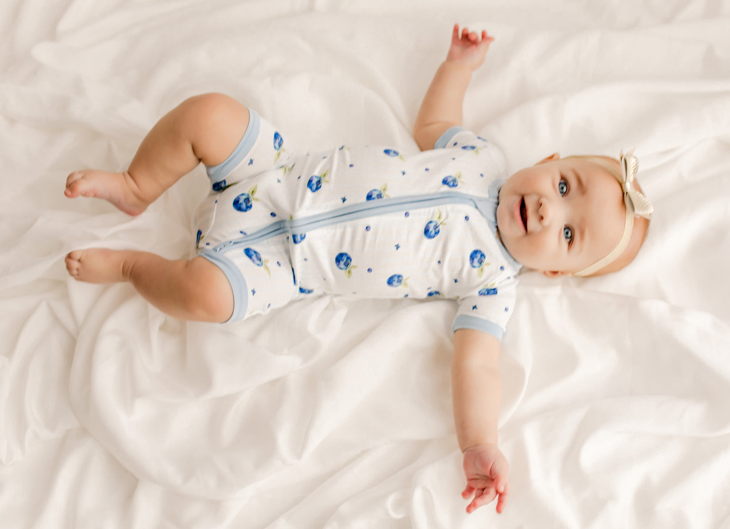 Ivy Short Sleeve Zippy Romper