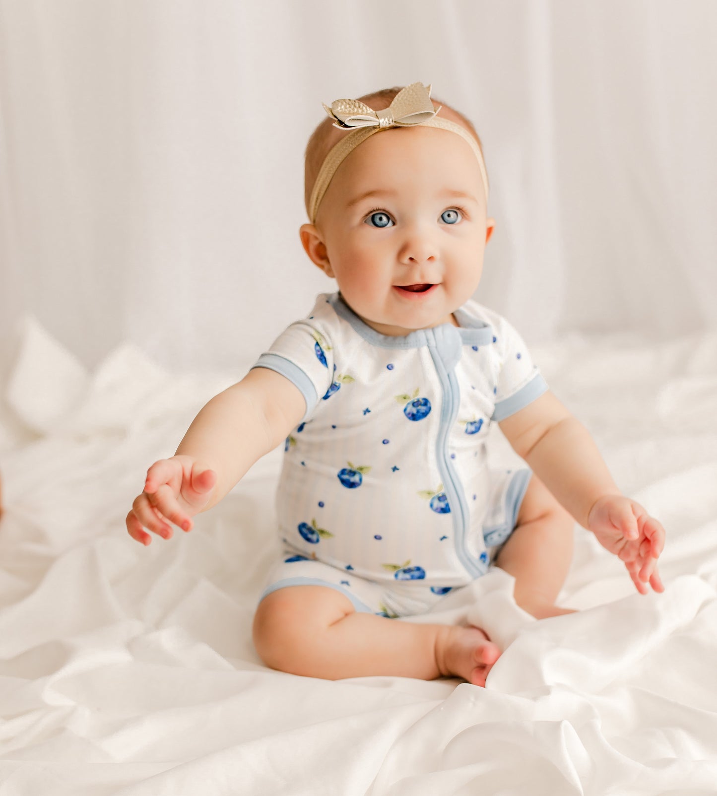 Ivy Short Sleeve Zippy Romper