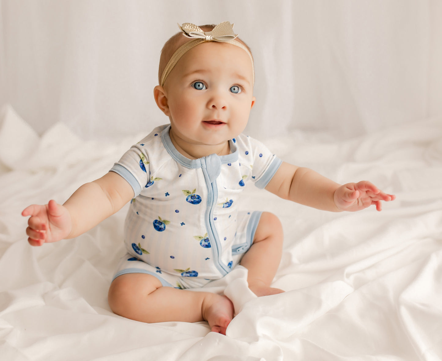 Ivy Short Sleeve Zippy Romper