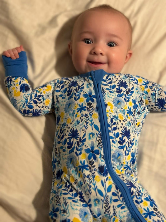 ⚓ Gracelynn - Maine Wildflower Zippy Romper