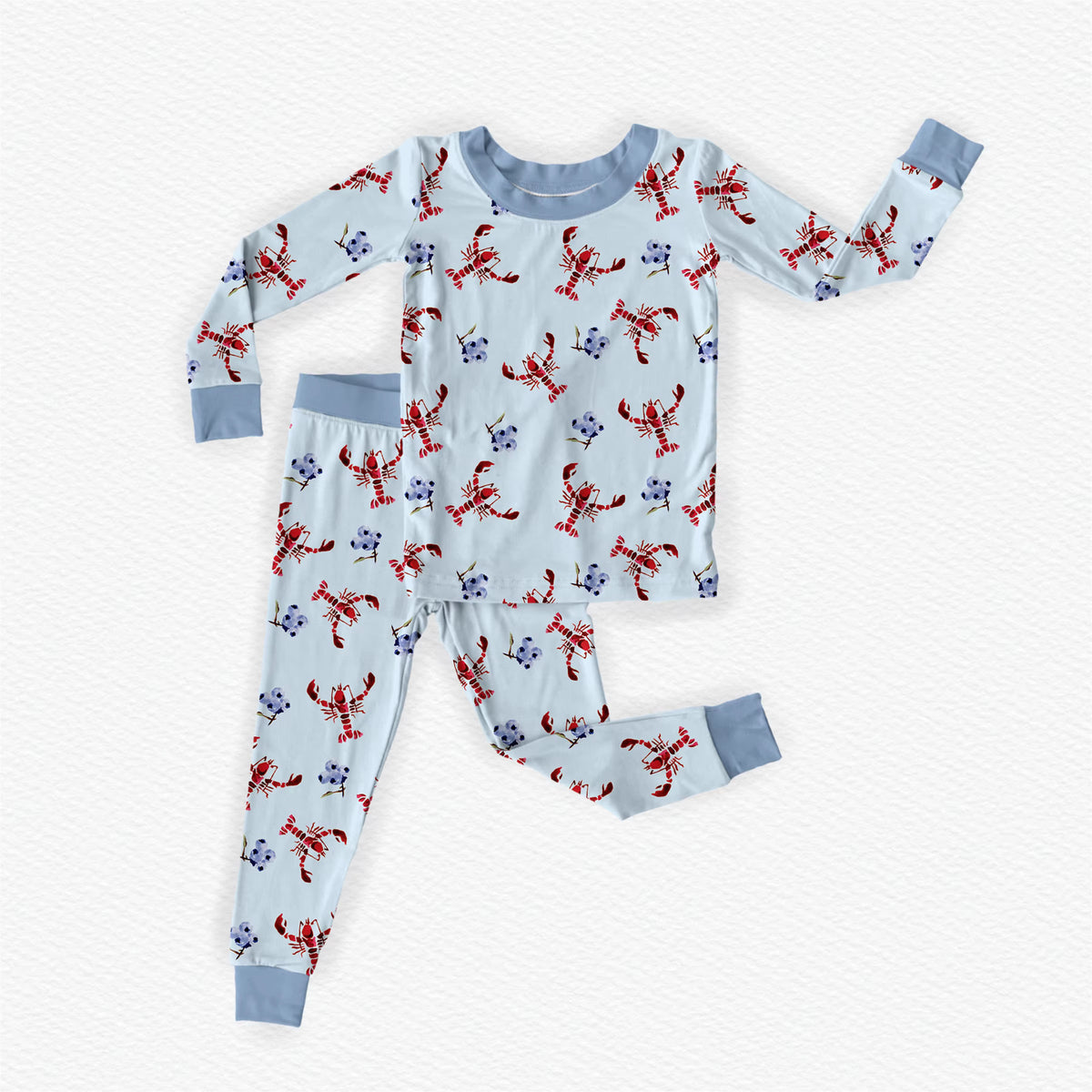 Brooke - Lobster & Blueberry Two Piece Pajama Set