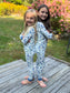 Blueberry Bamboo Pajamas Size 6T. Maine wild blueberry print two-piece pajama set for children, Jaycob bamboo pajamas.