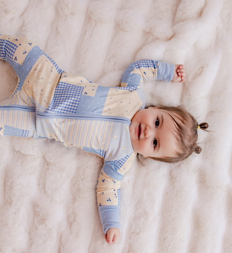 Blueberry Patchwork - Zippy Romper