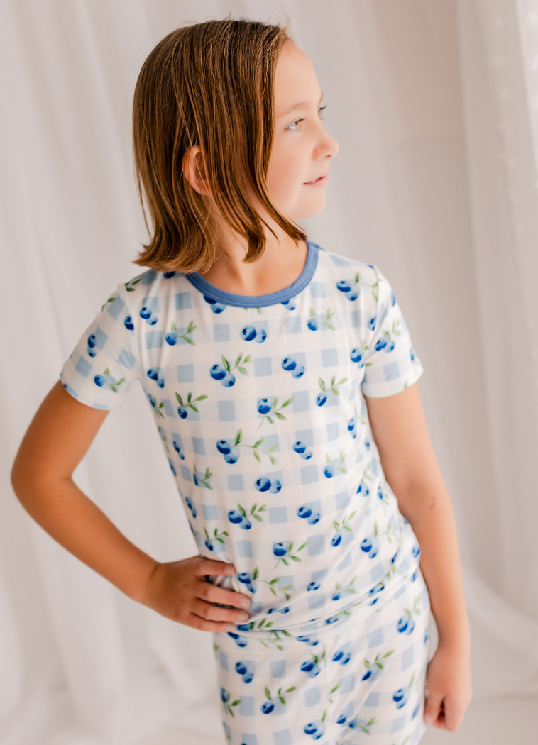 Plaid Blueberry - Two Piece Pajama Set