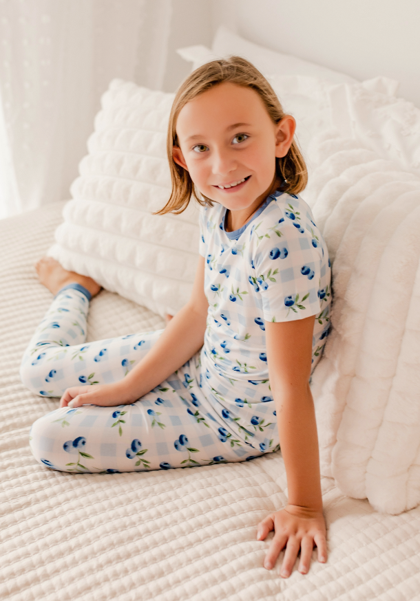 Plaid Blueberry - Two Piece Pajama Set