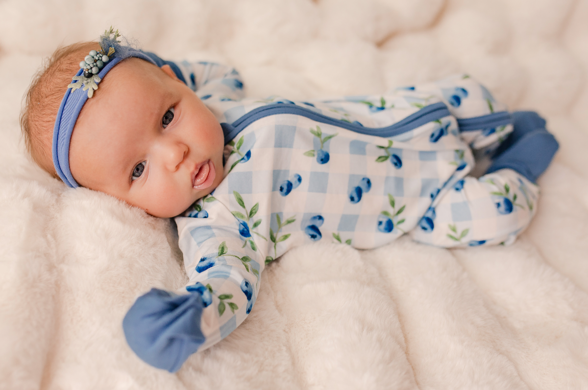 Plaid Blueberry - Zippy Romper