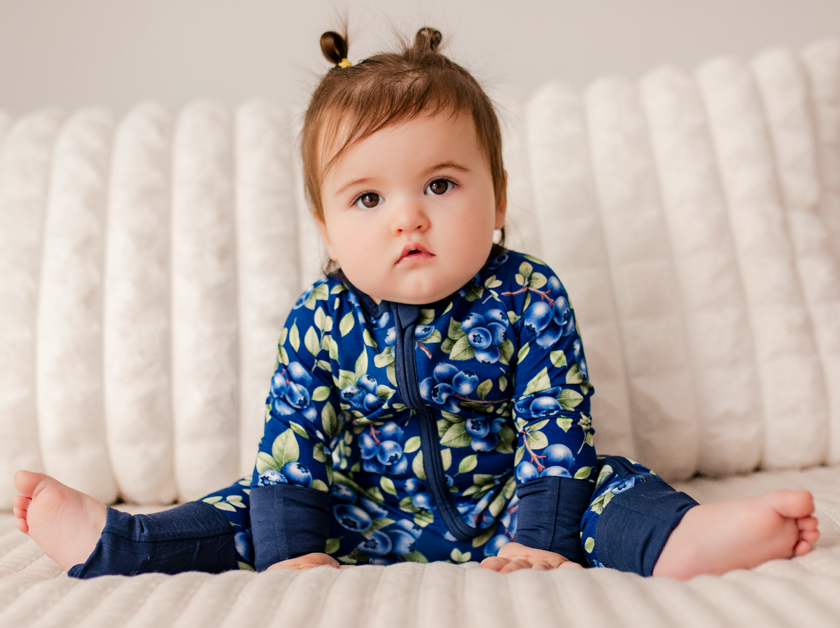 Aaliyah - Realistic Blueberry Zippy Romper