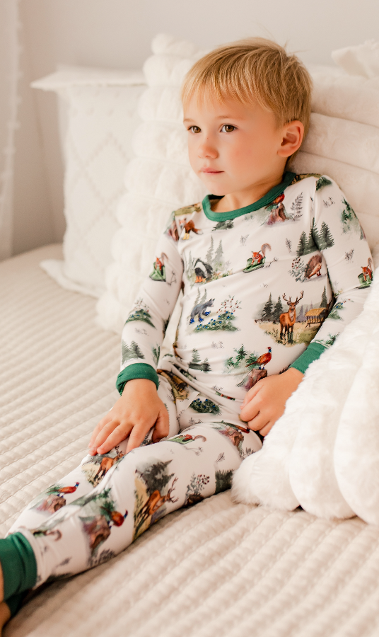 Korbin - Maine Animals In Boots Two Piece Pajama Set