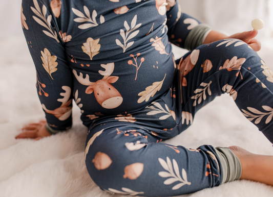 Prestin - Maine Fall Moose Two Piece Pajama Set