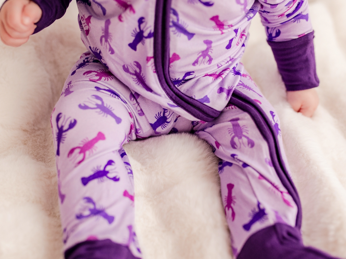 Erika - Purple Lobster Zippy Romper