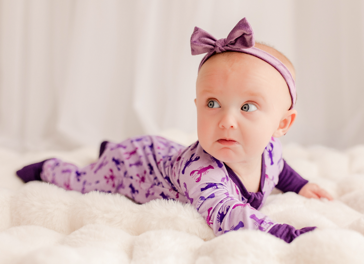 Erika - Purple Lobster Zippy Romper