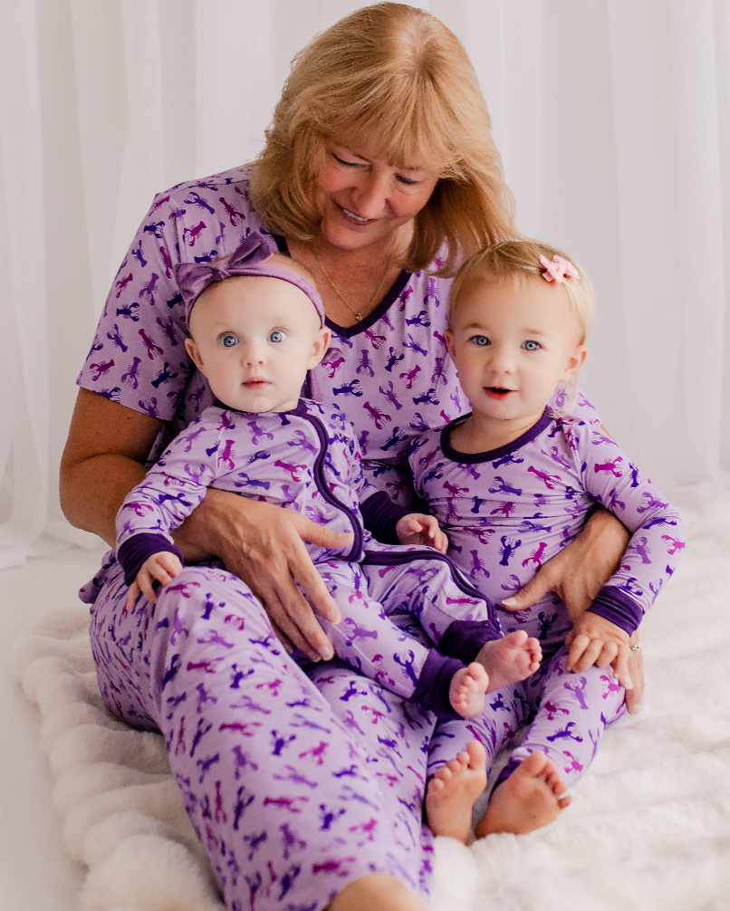 Erika - Purple Lobster Zippy Romper