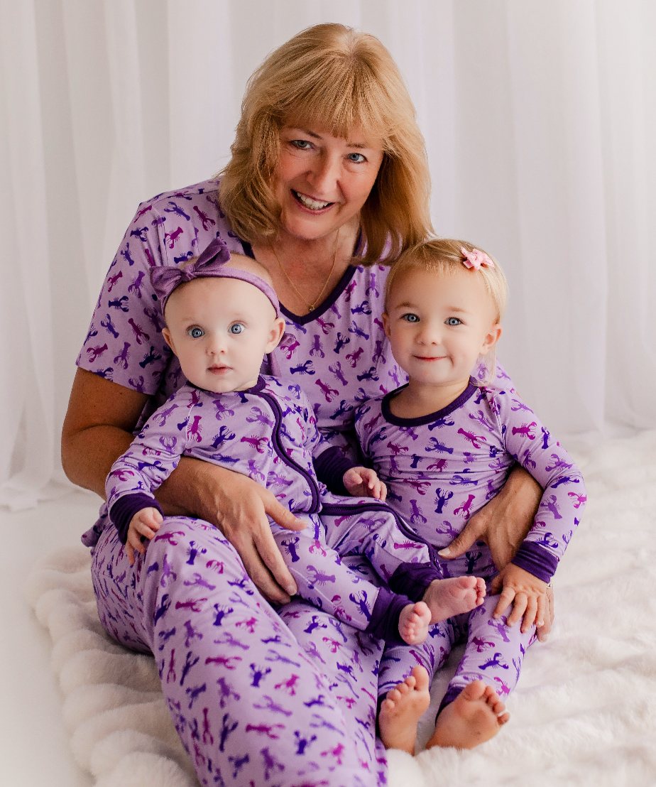 Erika - Purple Lobster Zippy Romper