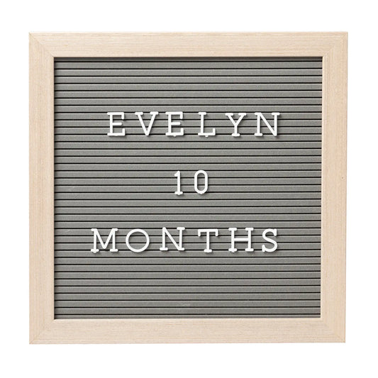 Wooden Letterboard Set, Gray