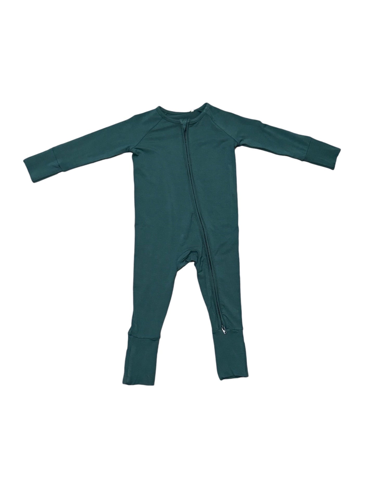 Hunter Green Zippy Romper