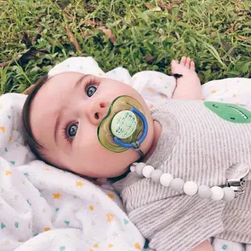 Grey- Pacifier Clips