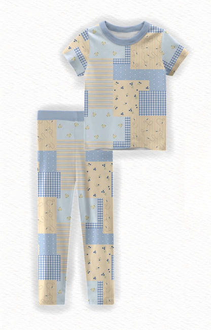 Blueberry Patchwork - Two Piece Pajama Set