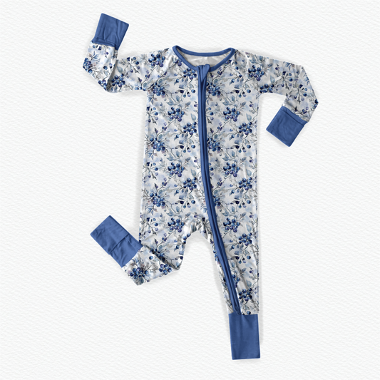 PREORDER: Winter Blueberry- Zippy Romper