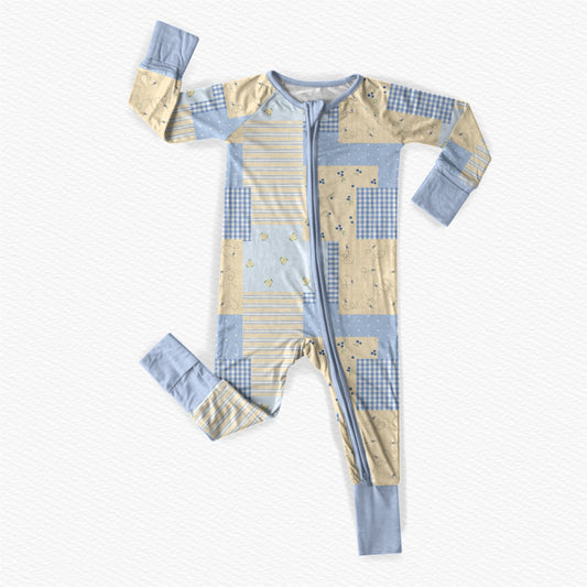 Blueberry Patchwork - Zippy Romper