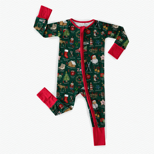 PREORDER: MAINE CHRISTMAS ALPHABET- Zippy Romper