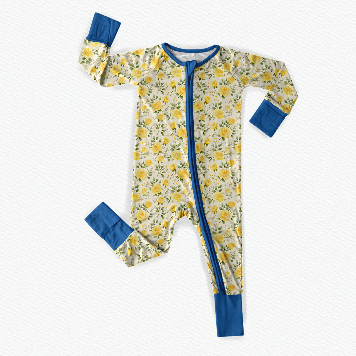 Love You Forever- Yellow Rose Zippy Romper