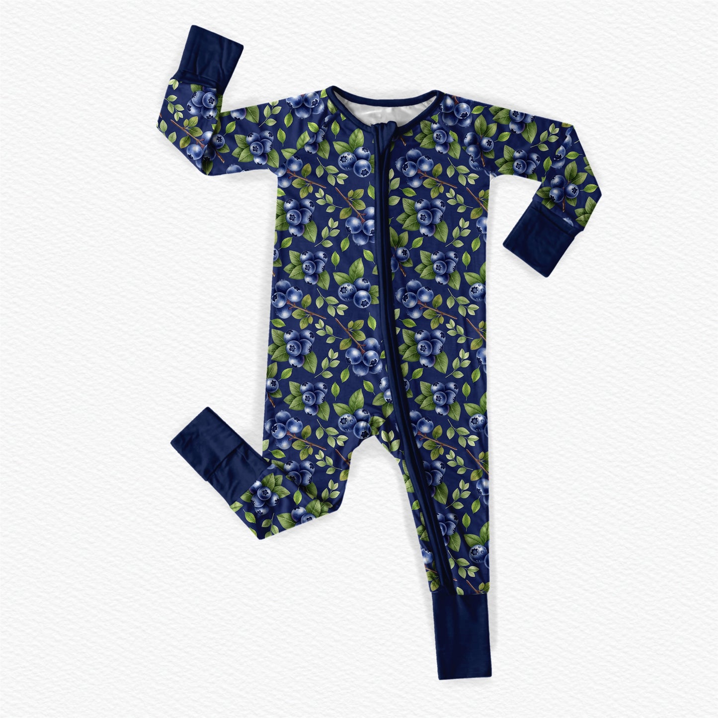 Aaliyah - Realistic Blueberry Zippy Romper