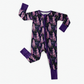 Annie - Dark Purple Lupines Zippy Romper